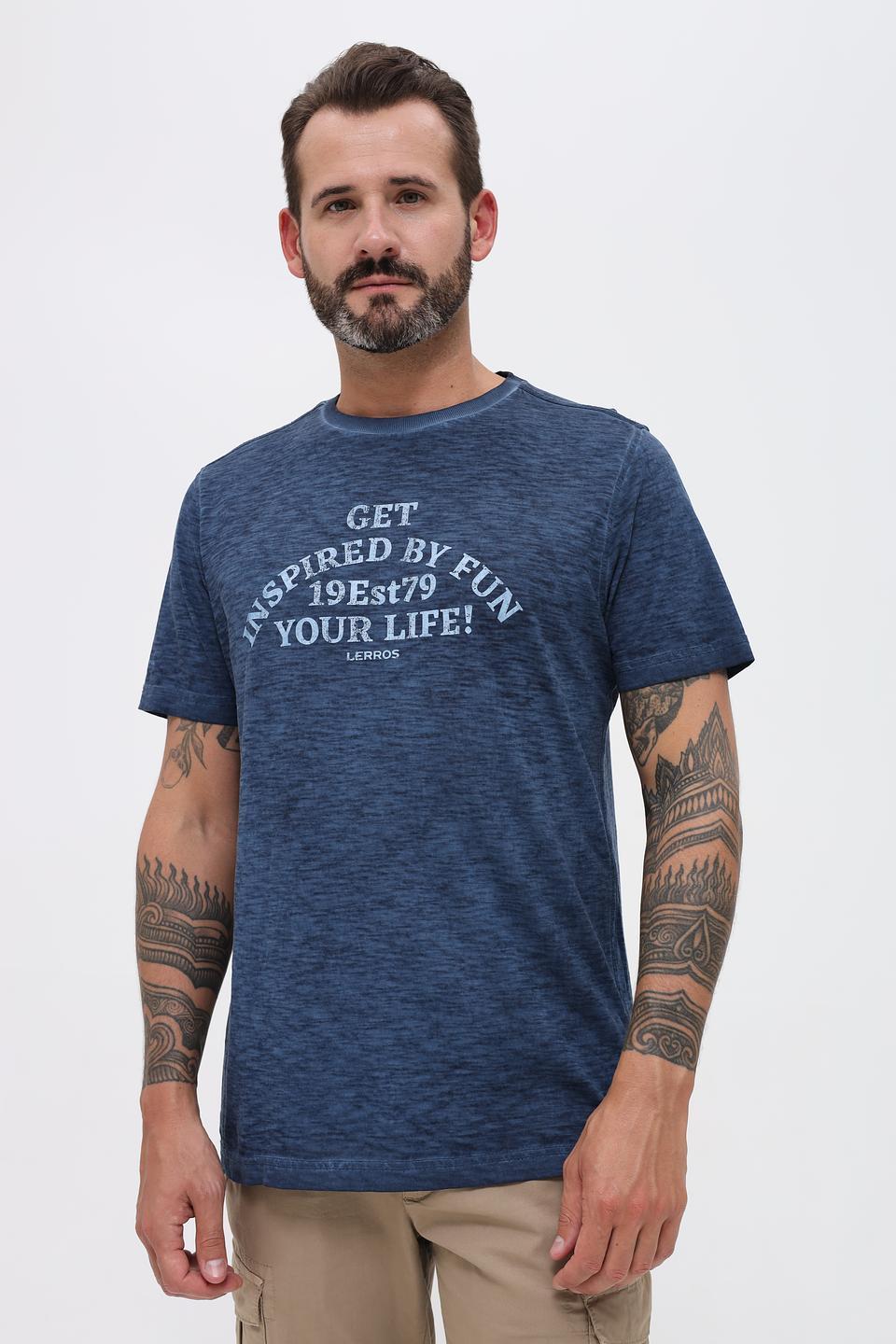 Футболка Lerros с принтом синяя