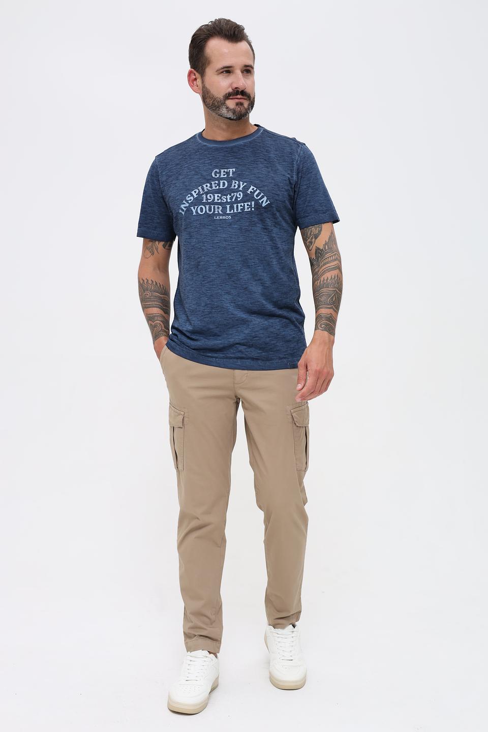 Футболка Lerros с принтом синяя