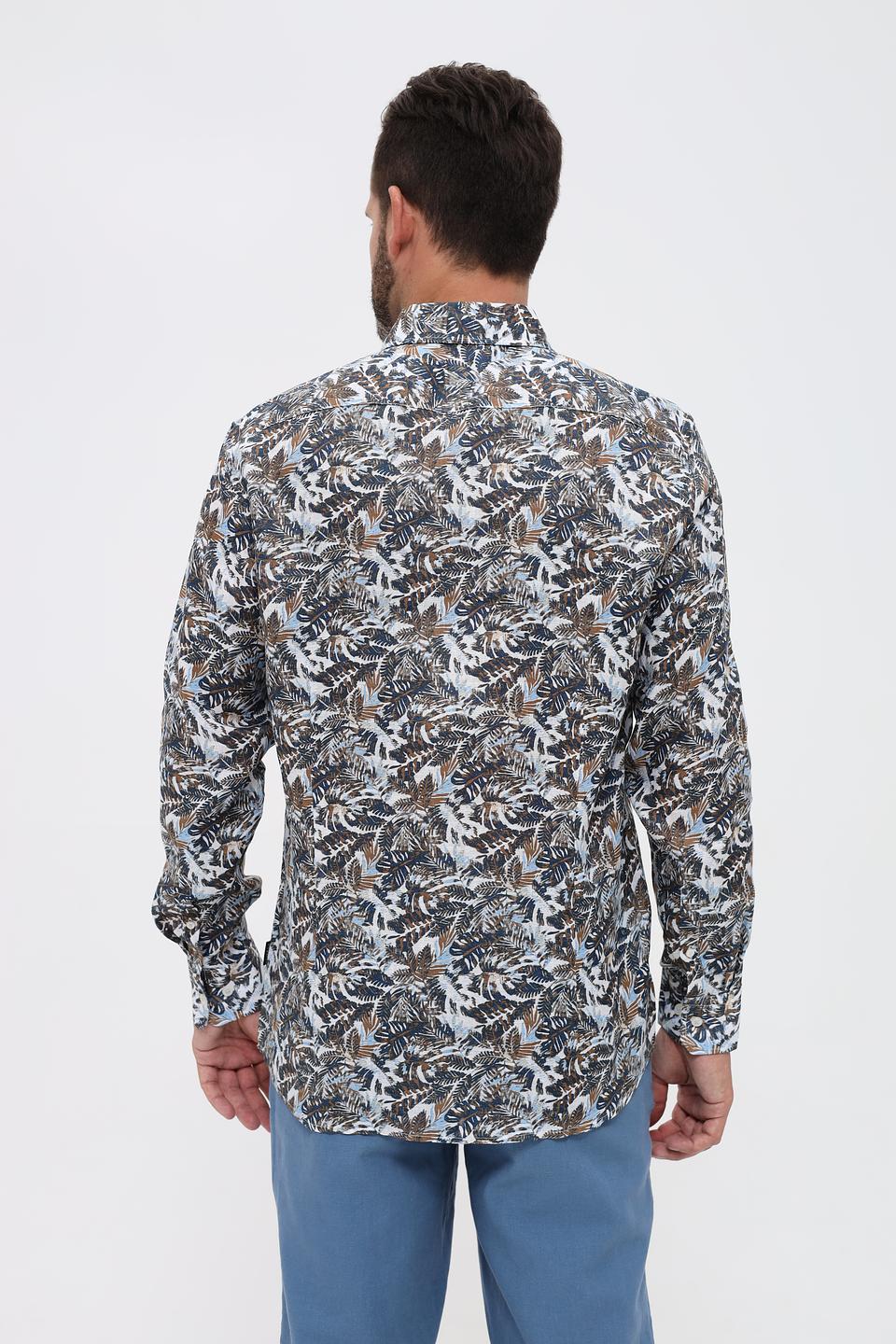 Рубашка Bugatti с тропическим принтом