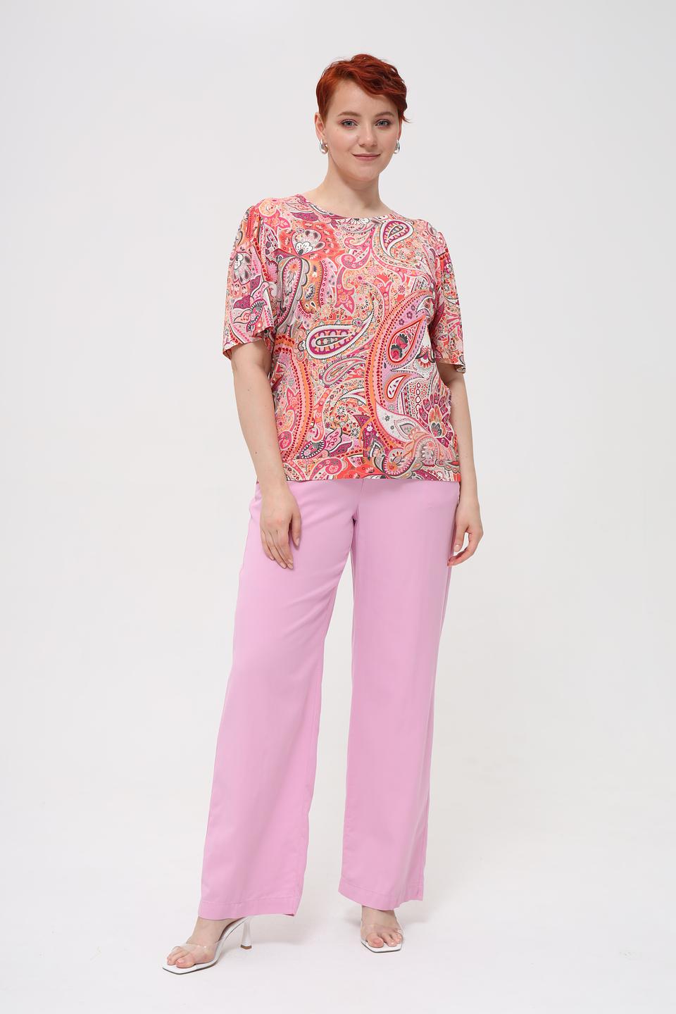 Брюки Angels прямого кроя розовые