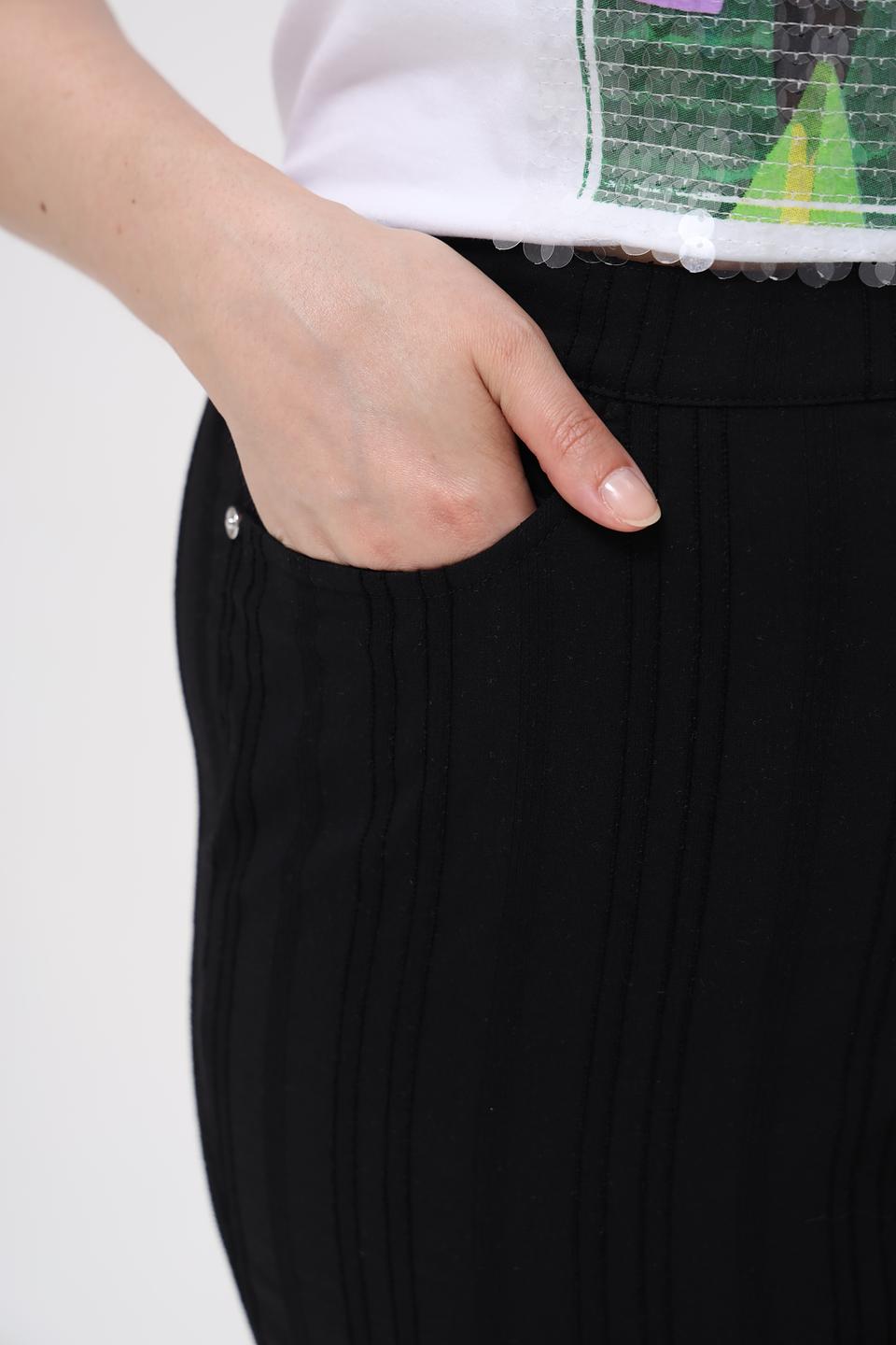 Брюки Samoon чёрные укороченные