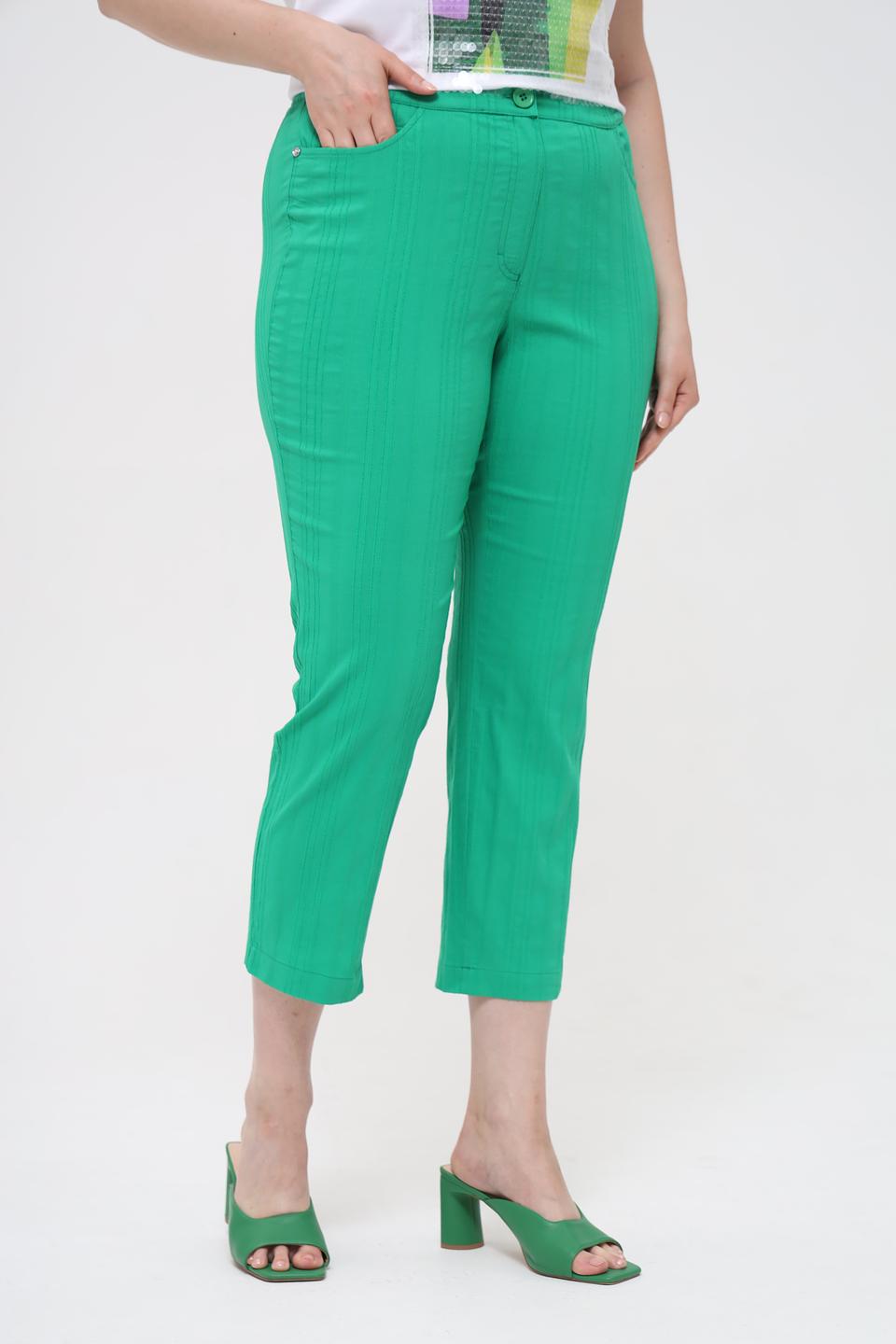 Брюки Samoon зелёные прямые
