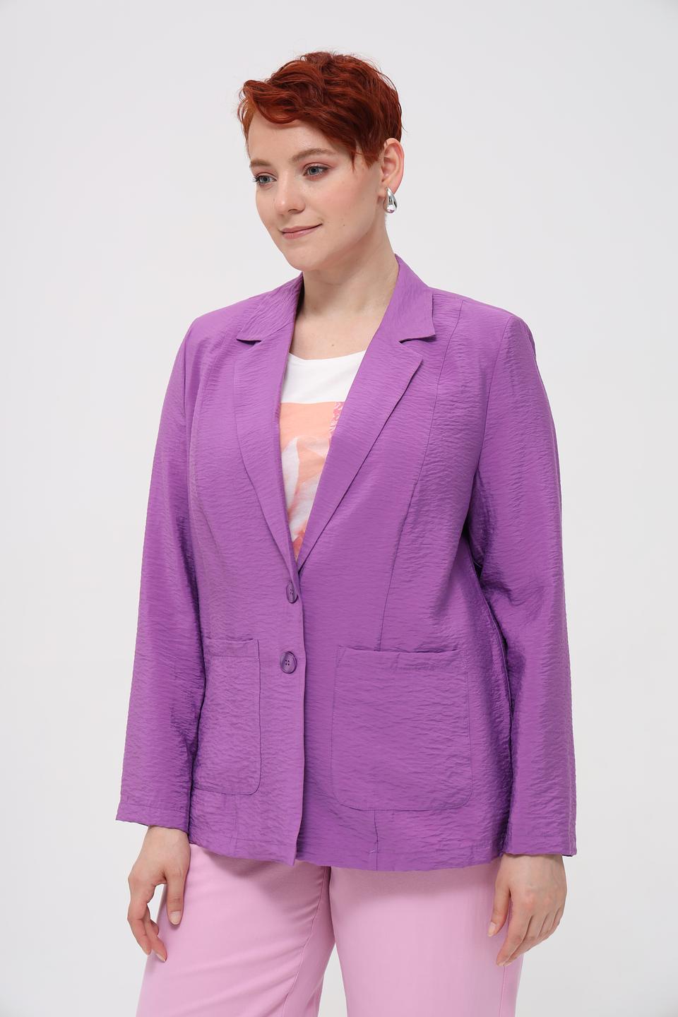 Жакет Samoon лиловый приталенный