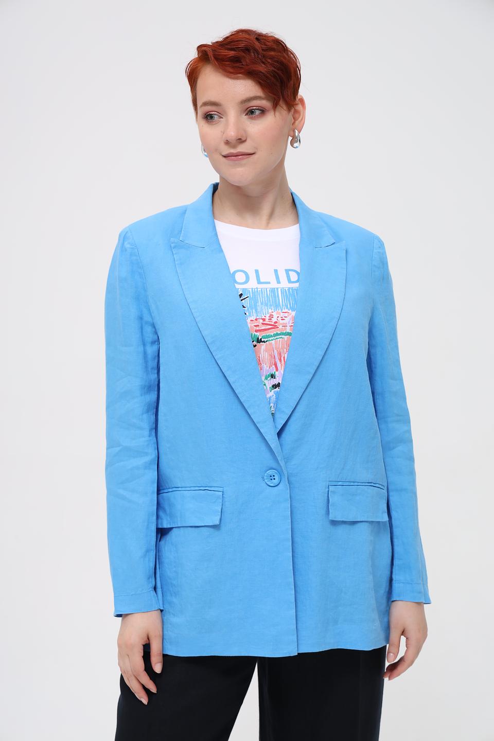 Жакет Marc Aurel льняной голубой