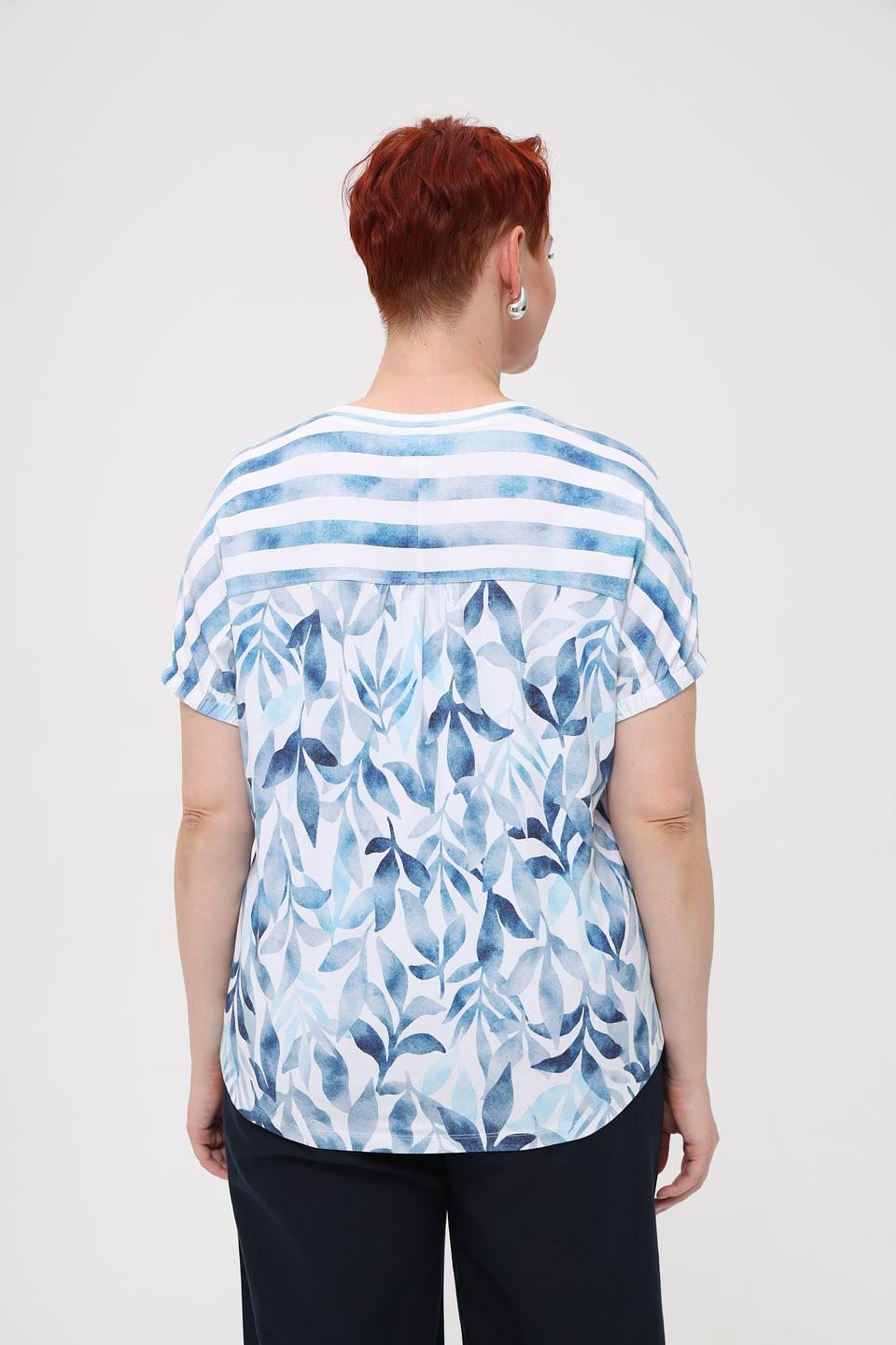 Футболка Rabe collection в полоску голубую