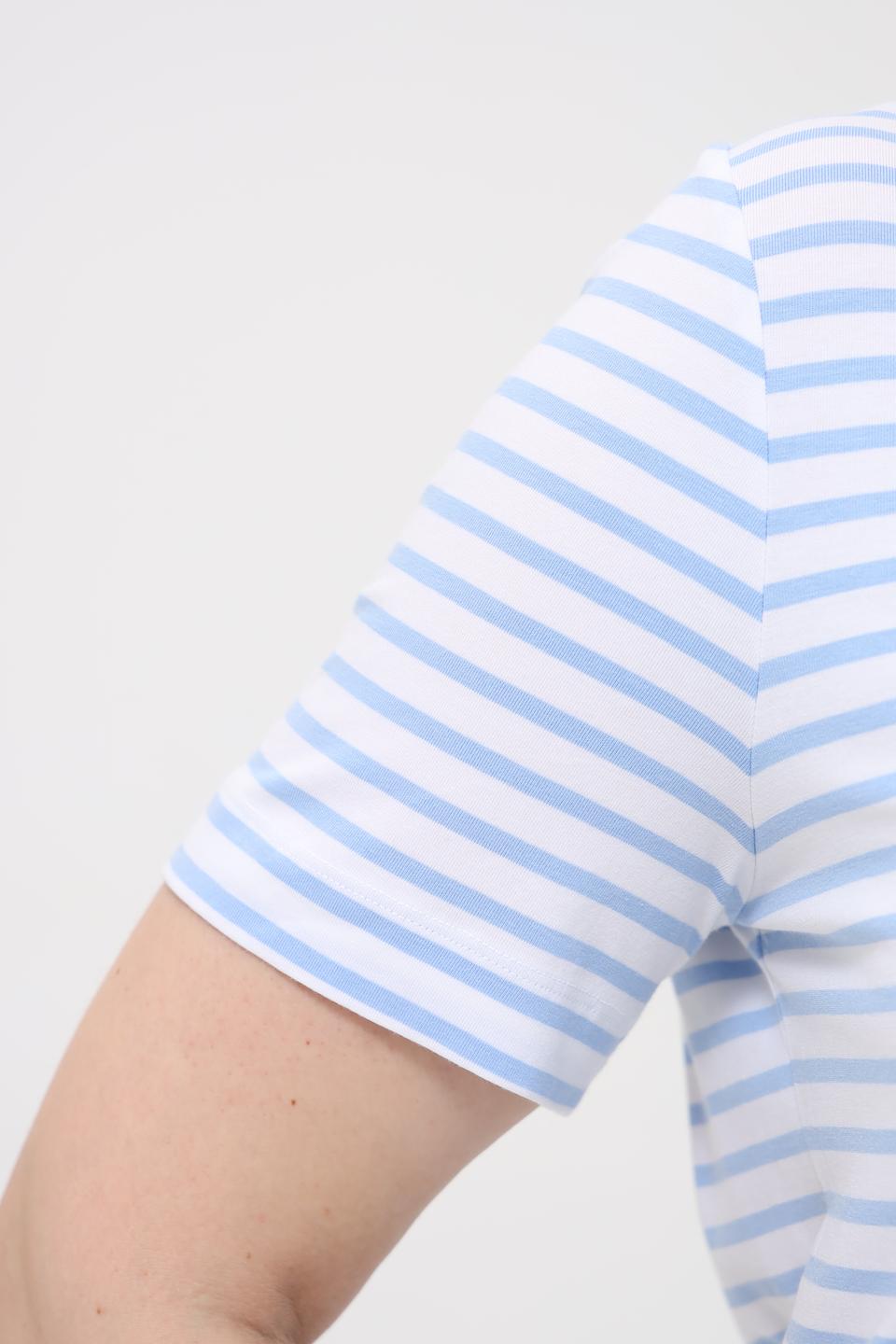 Футболка Oui в полоску голубую