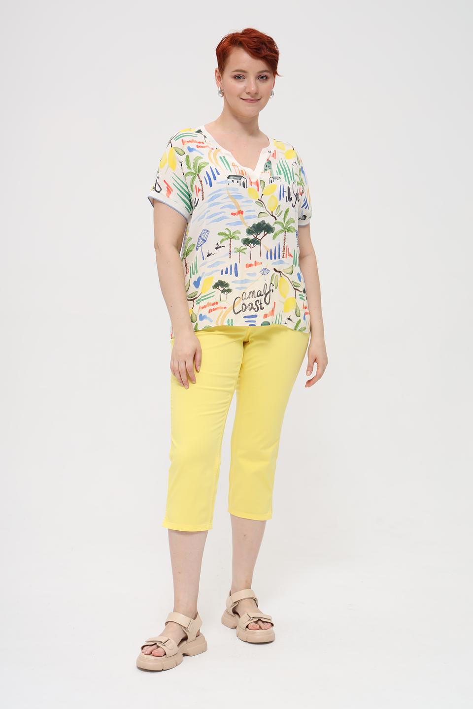 Блуза Oui с тропическим принтом