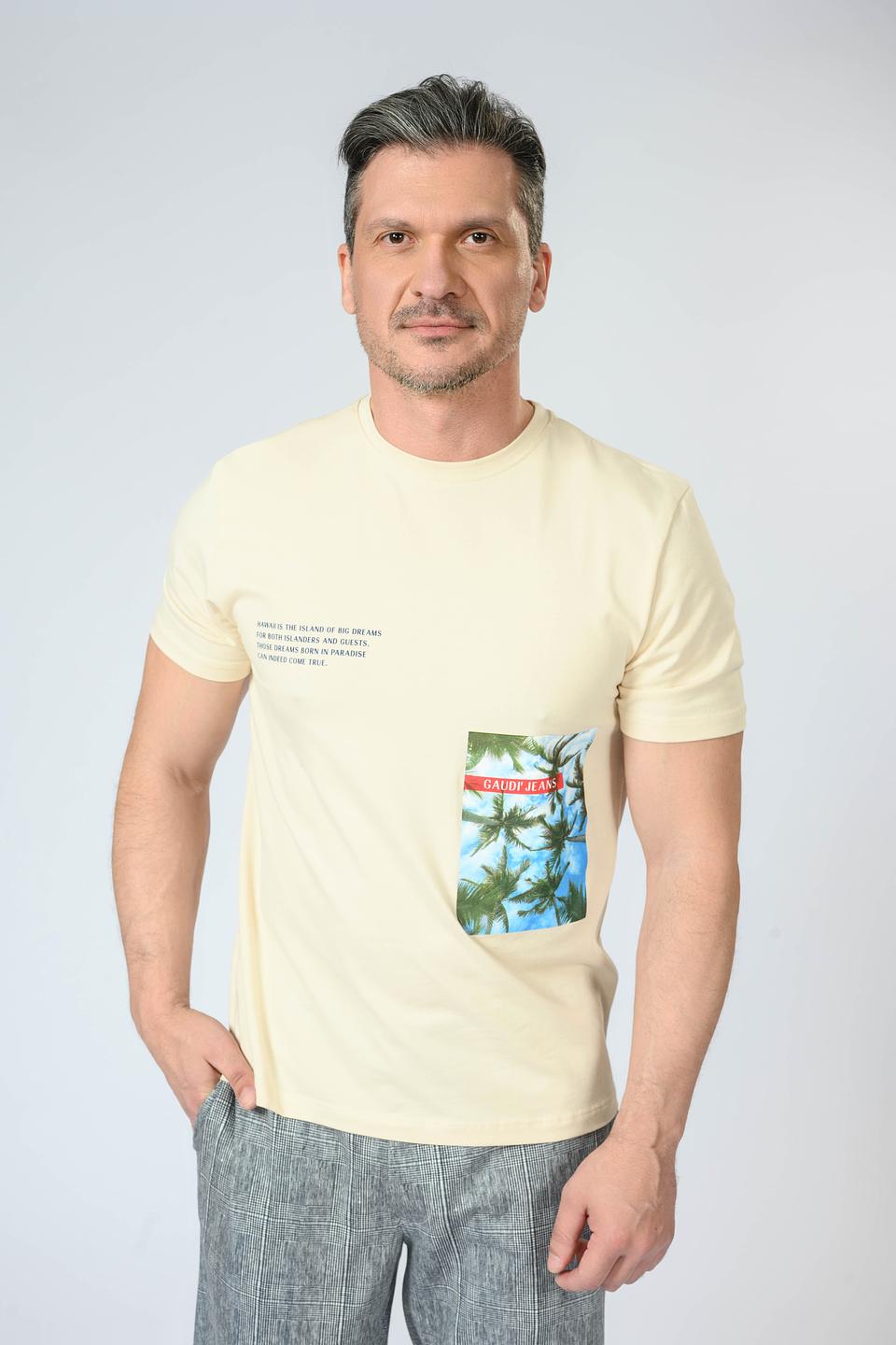 Футболка Gaudi муж. с принтом бежевый