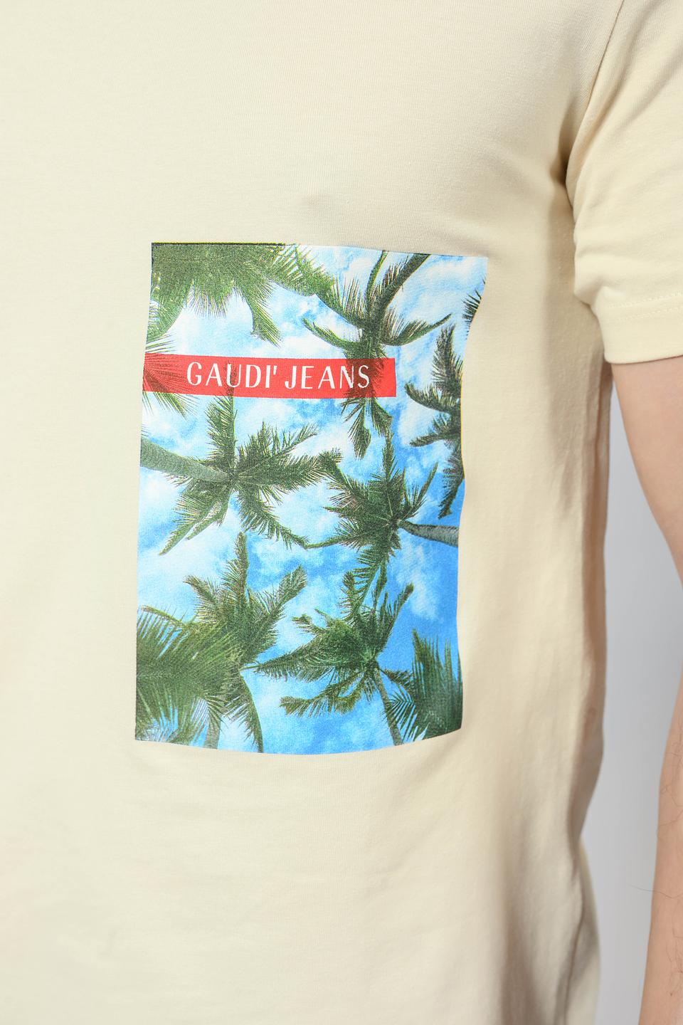 Футболка Gaudi муж. с принтом бежевый