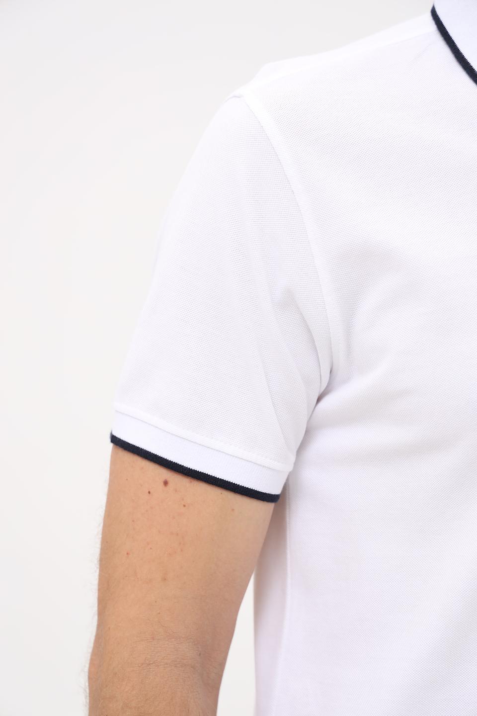 Поло Granchio белое с отделкой