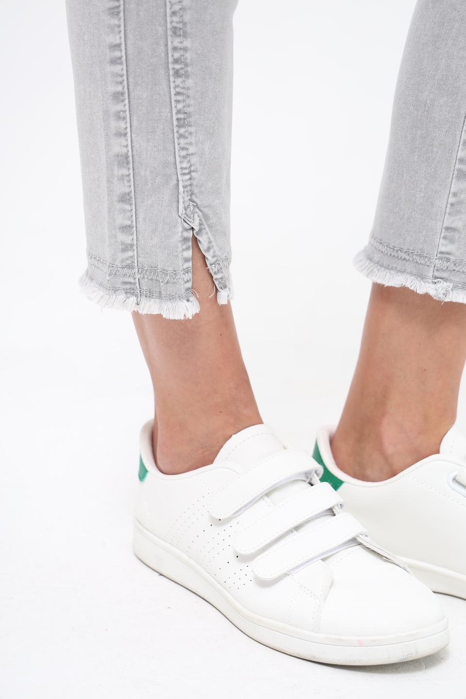 Джинсы Angels серый с необработанным краем