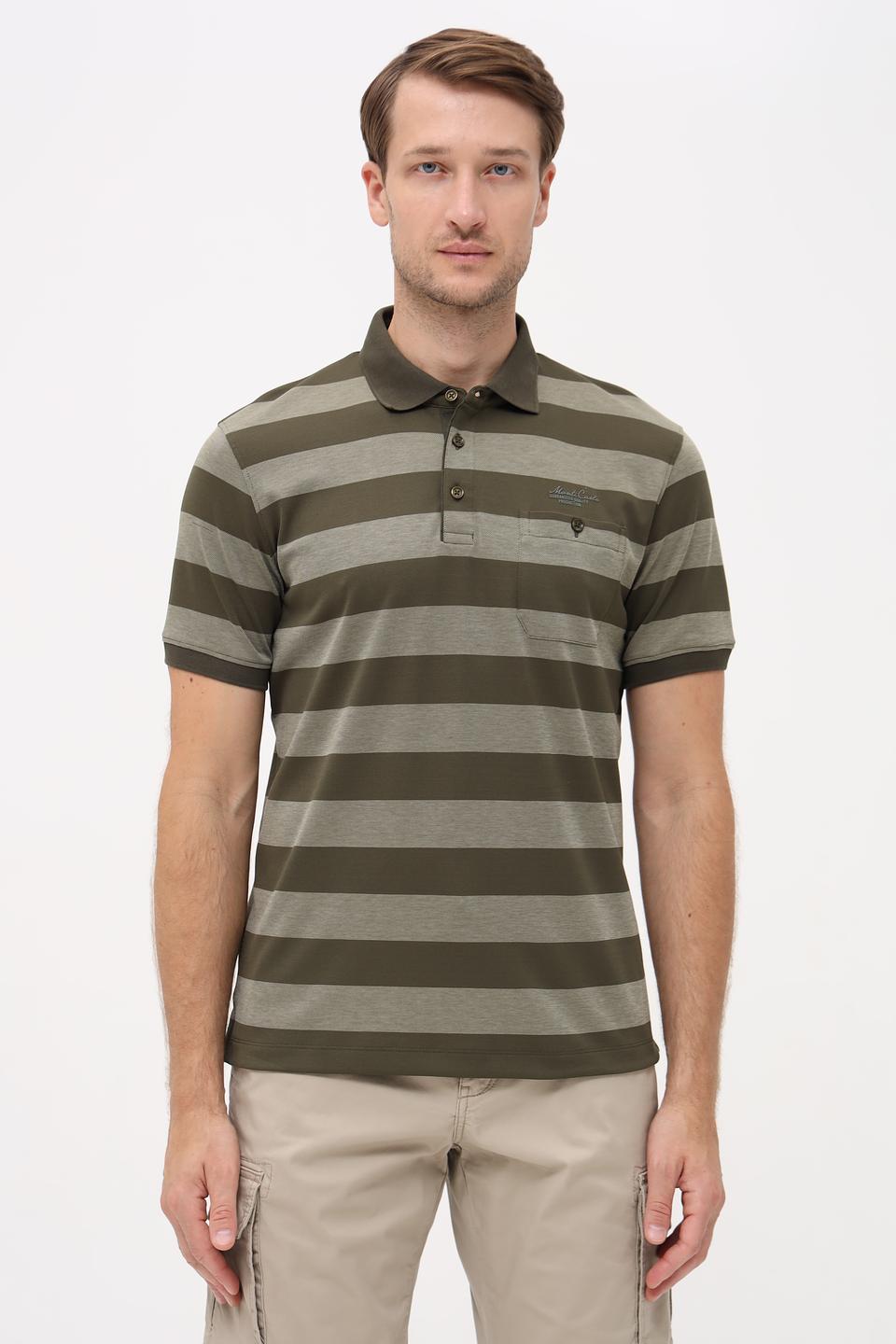 Поло Monte Carlo в полоску хаки