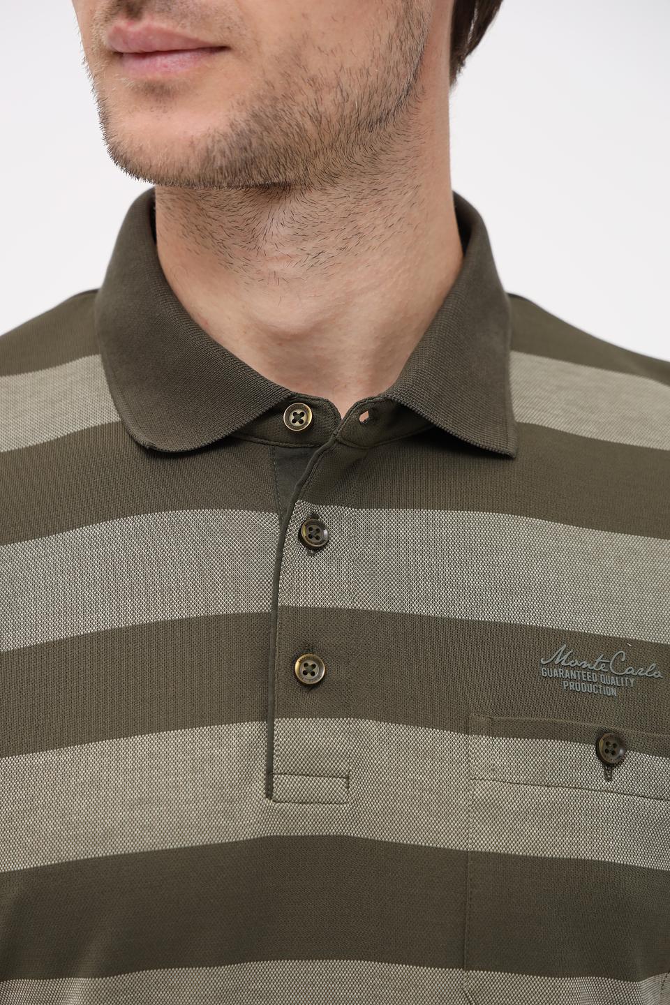 Поло Monte Carlo в полоску хаки