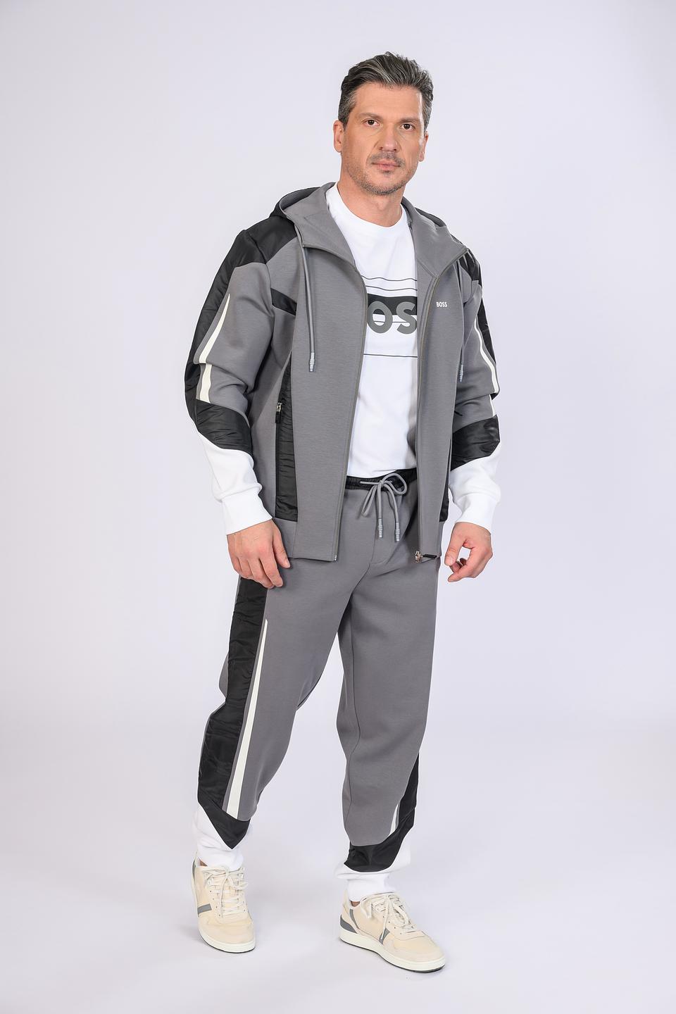 Кардиган Boss Green серый с черным