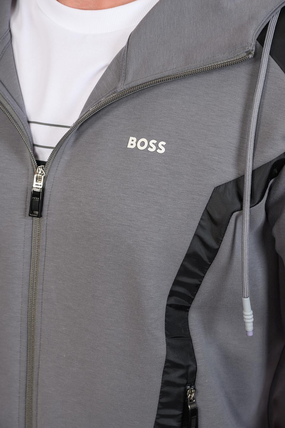 Кардиган Boss Green серый с черным