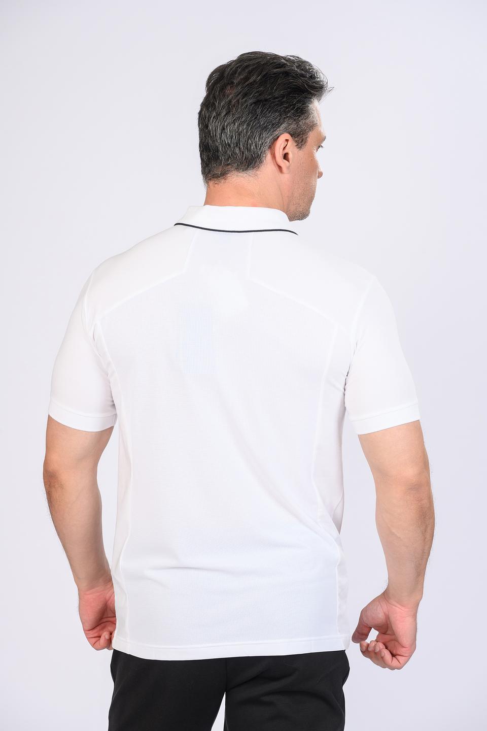 Поло Boss Green с молнией белый