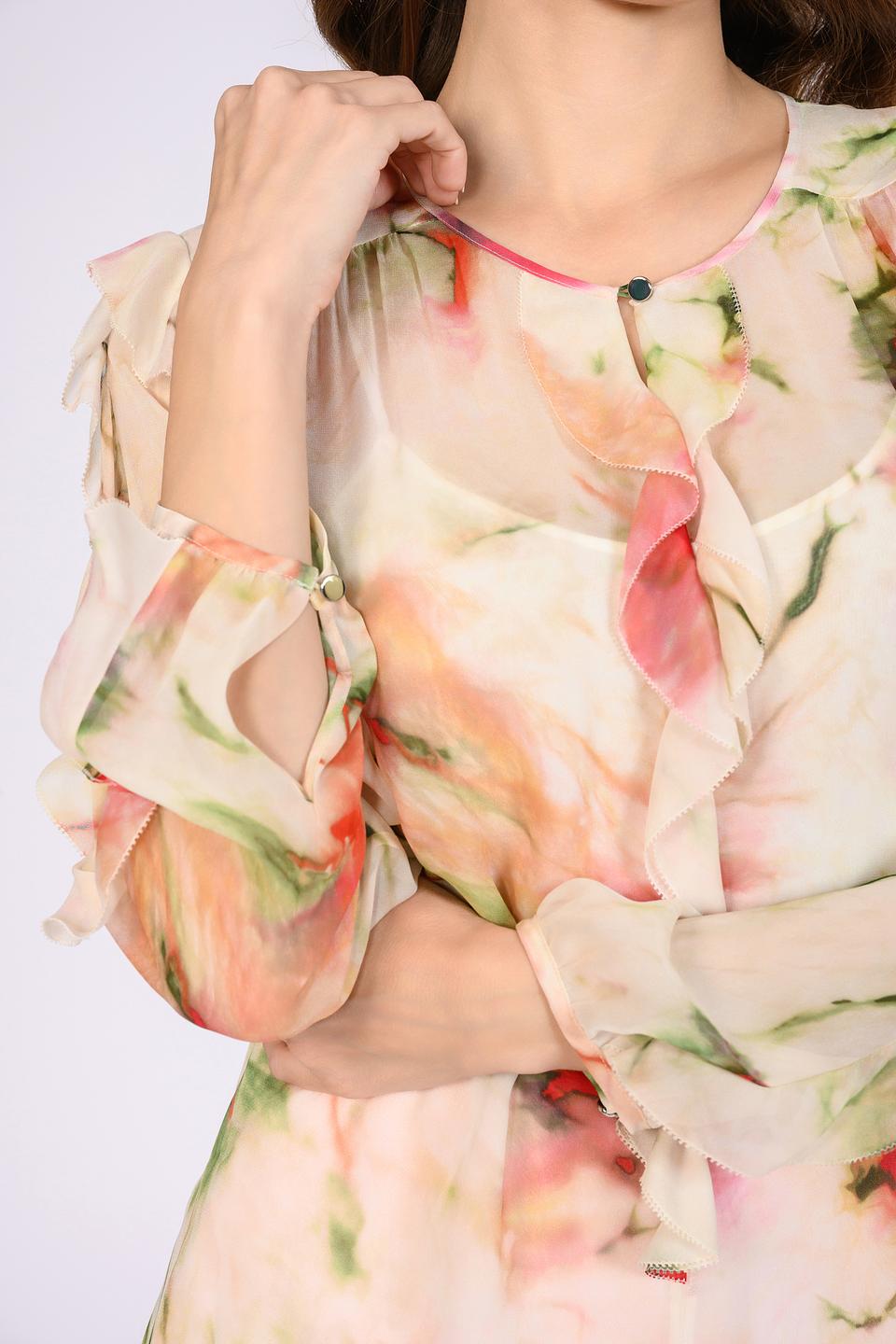 Блуза Boss Black с цветочным принтом