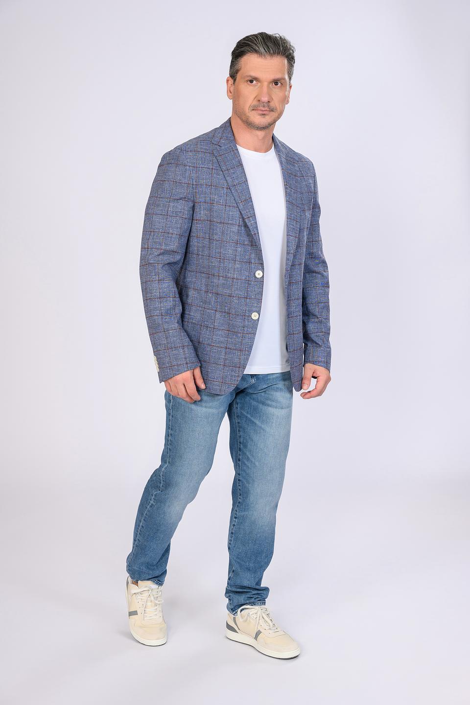 Пиджак Boss Black в клетку синий