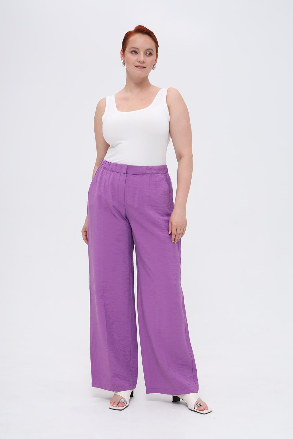 Брюки Samoon широкие лиловые