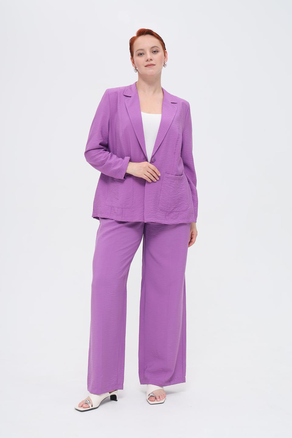 Брюки Samoon широкие лиловые