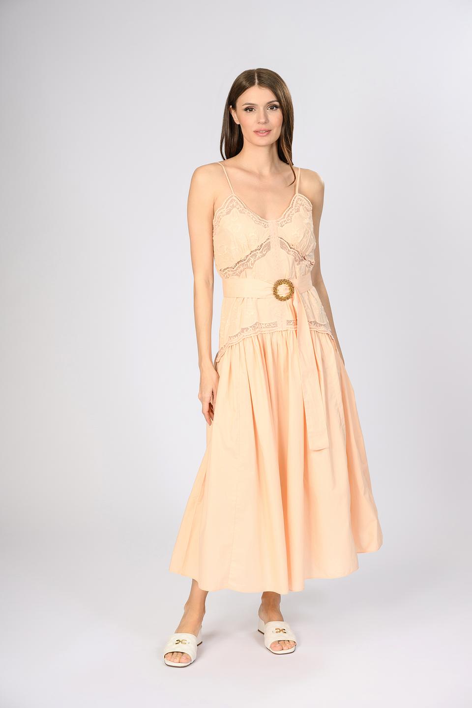 Платье Twin Set жен. с поясом персиковое