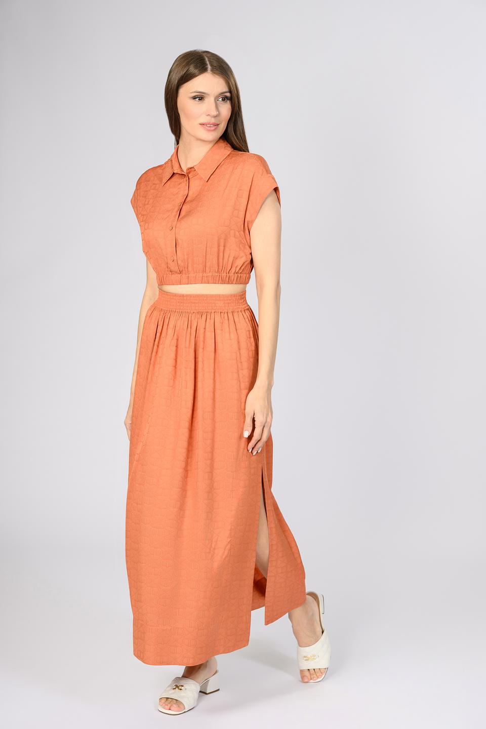 Блуза Twin Set оранжевая с логотипом