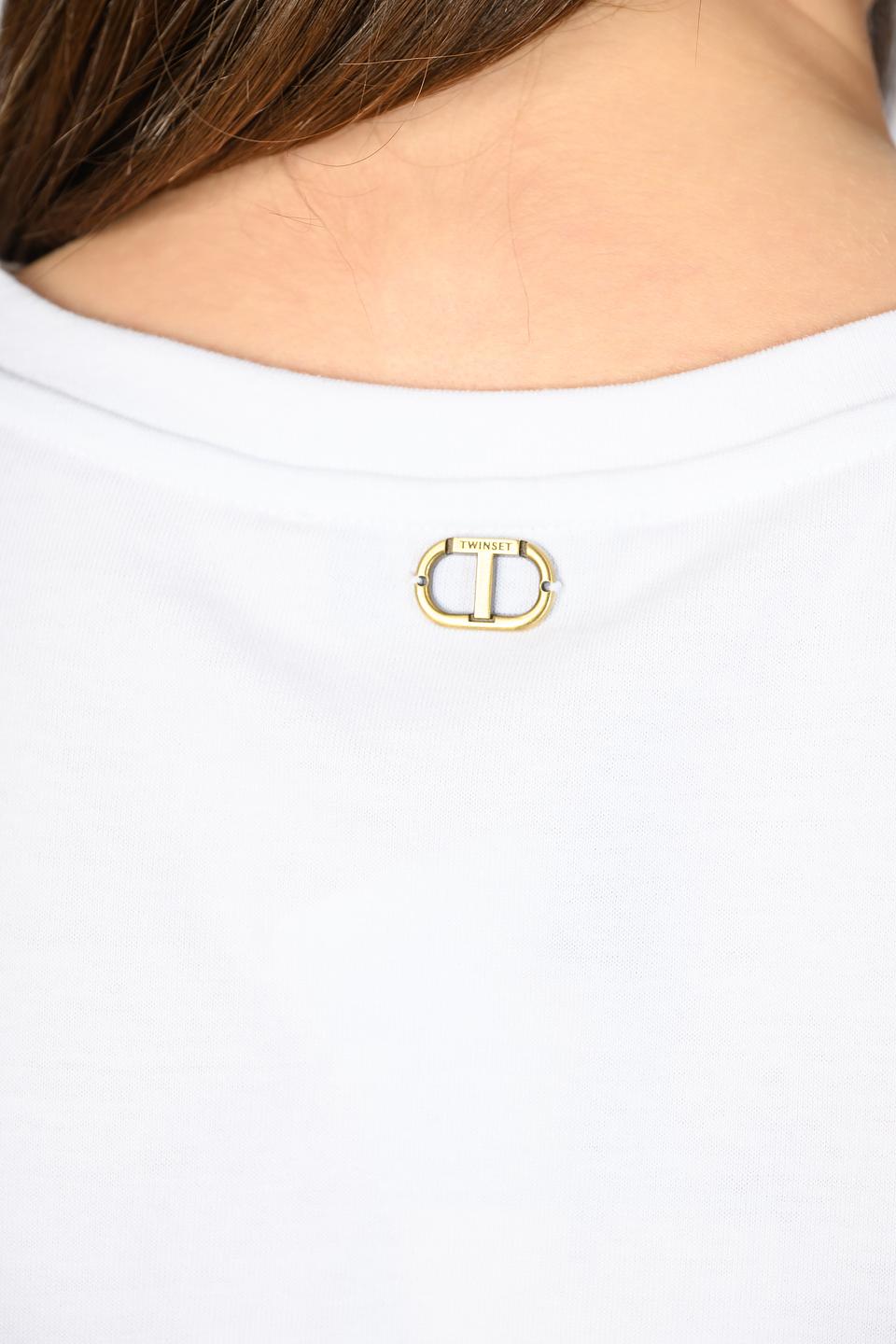 Блуза Twin Set с кружевом белый