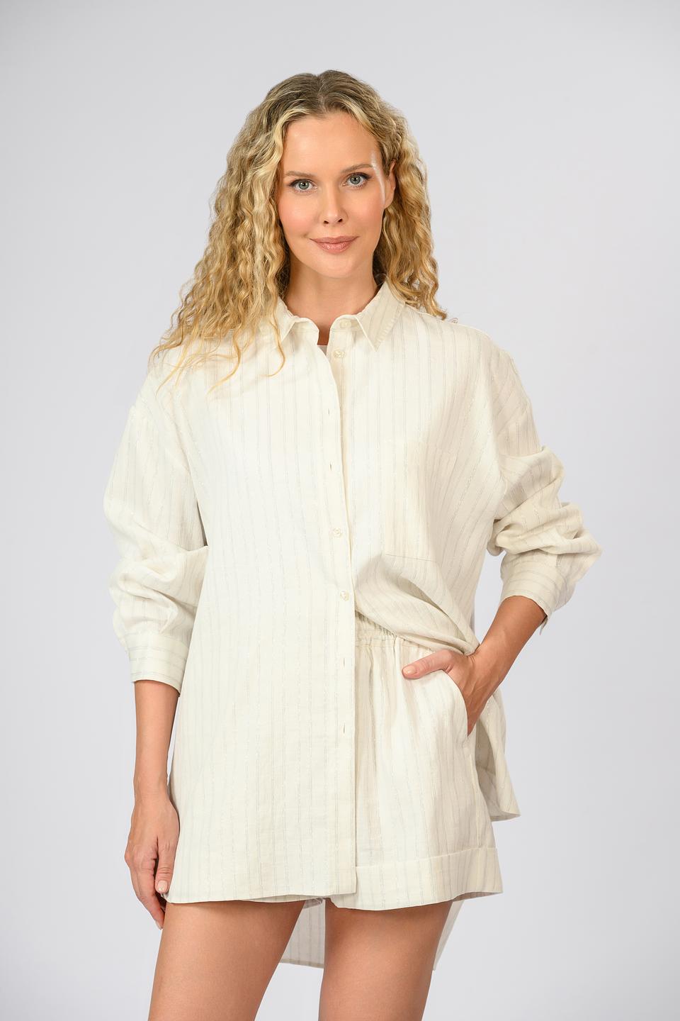 Блуза Twin Set в полоску бежевая