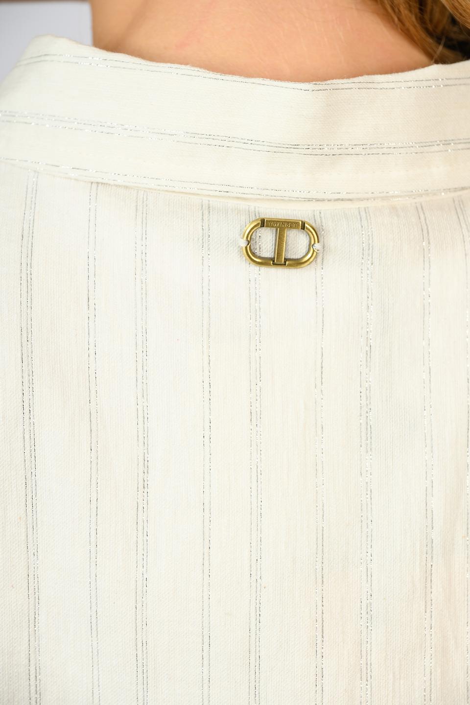 Блуза Twin Set в полоску бежевая