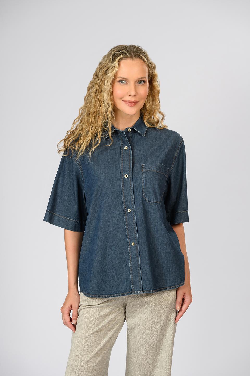 Рубашка Circolo 1901 джинсовая синяя