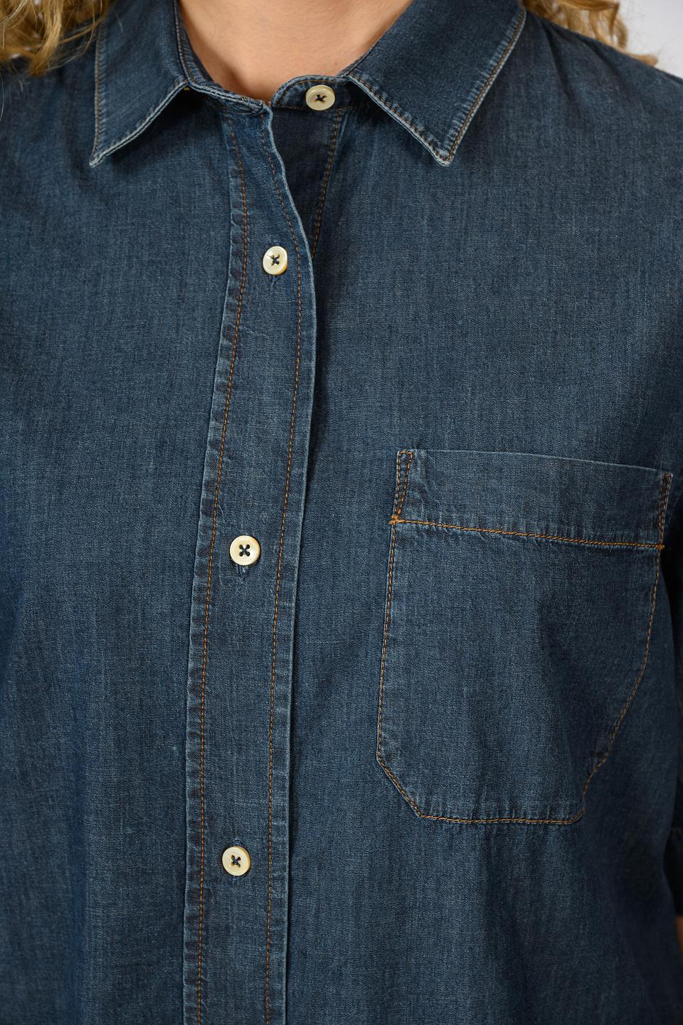 Рубашка Circolo 1901 джинсовая синяя