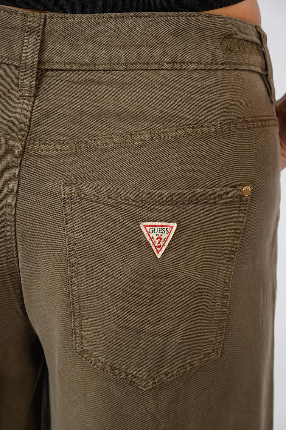 Брюки клеш Guess хаки