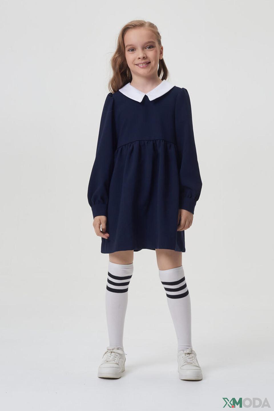 Платье Choupette дев. синее с воротничком