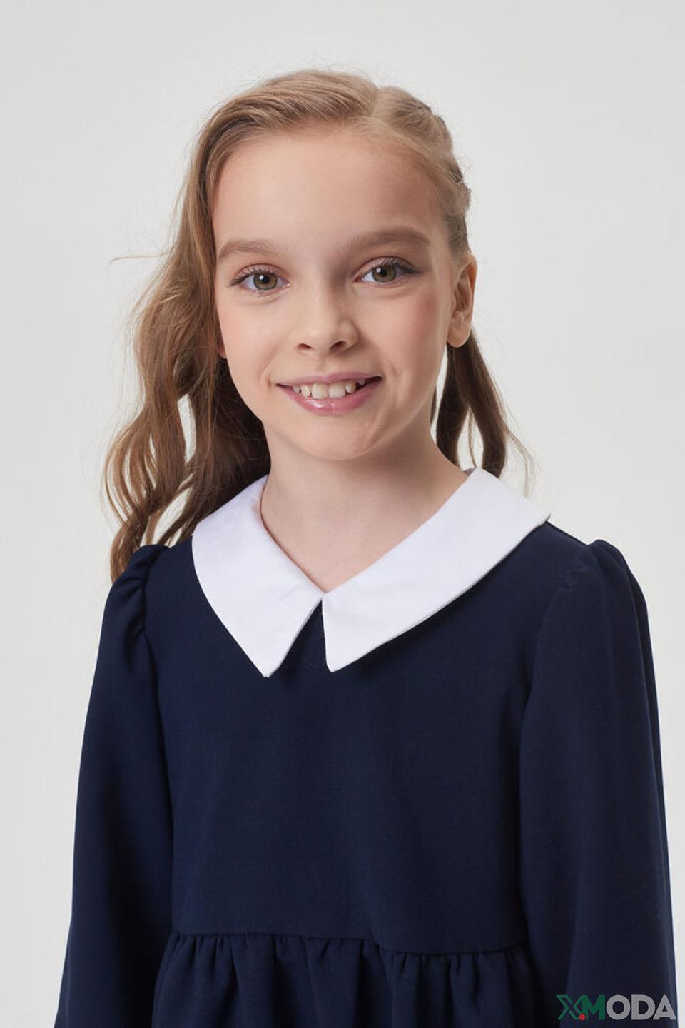 Платье Choupette дев. синее с воротничком