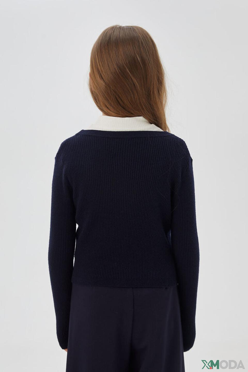 Кардиган Choupette для девочки, тёмно-синий, с пуговицами