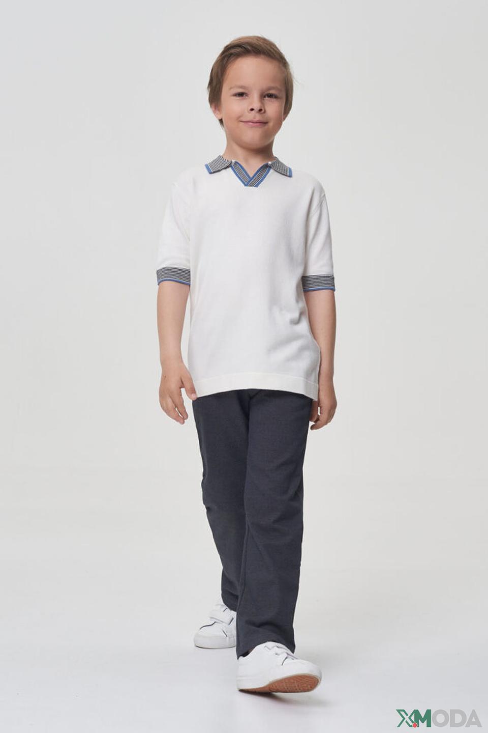 Поло Choupette белый с отделкой