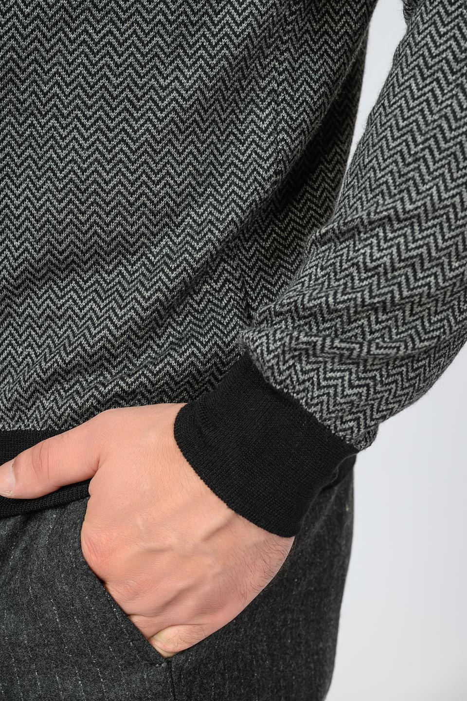 Поло Gran Sasso муж. серый с узором