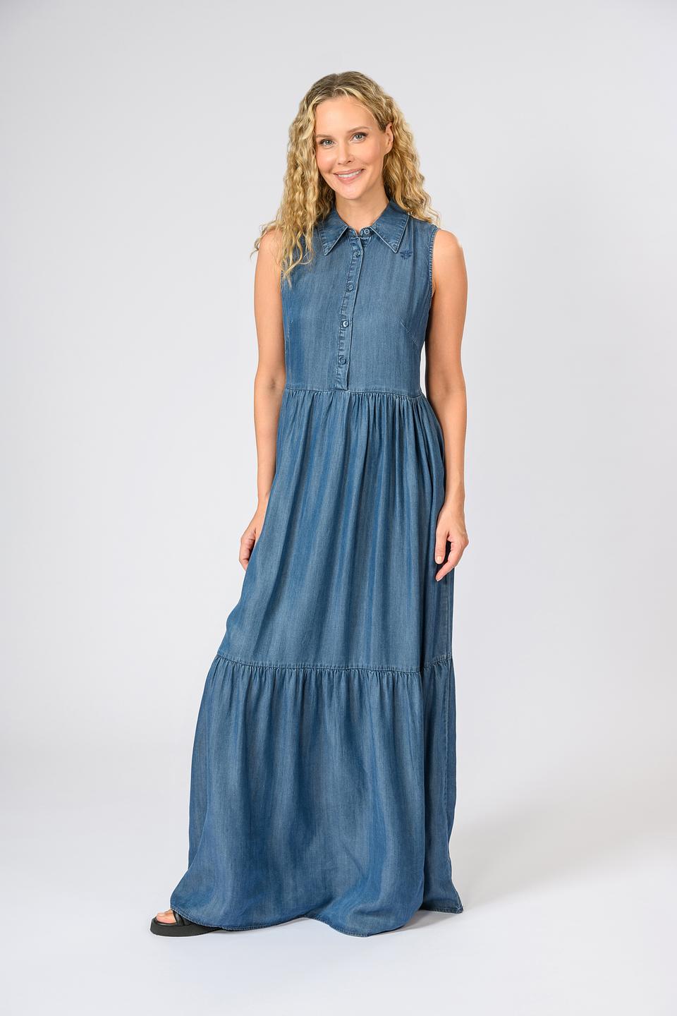 Платье Silvian Heach джинсовое синее