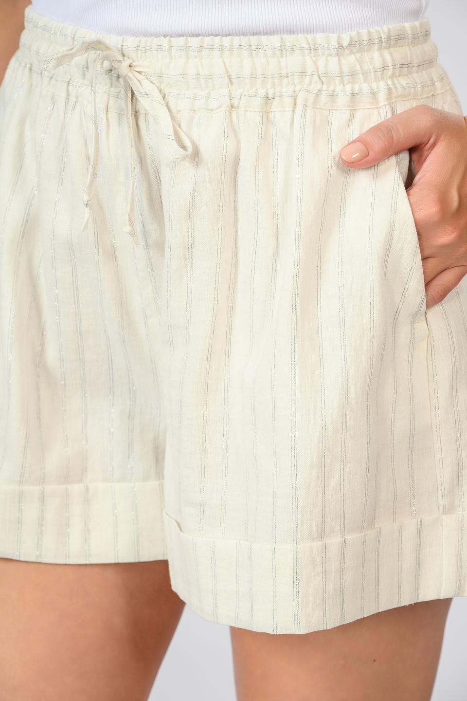 Шорты Twin Set в полоску бежевые