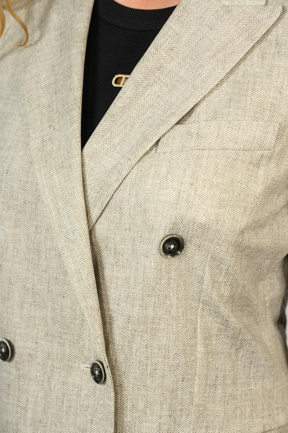 Жакет Circolo 1901 жен. в полоску бежевый