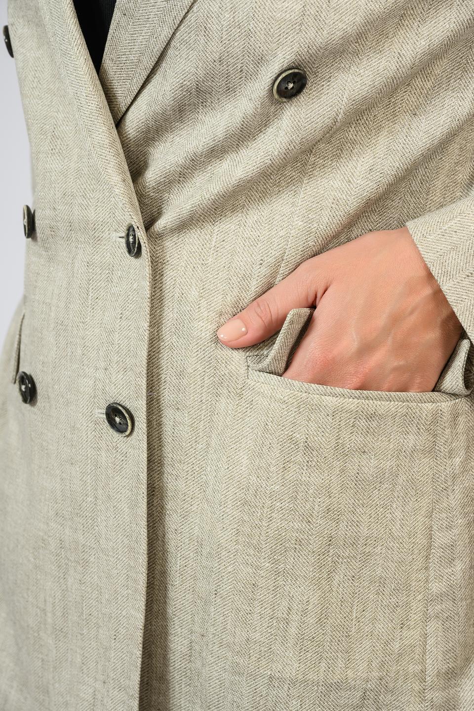 Жакет Circolo 1901 жен. в полоску бежевый