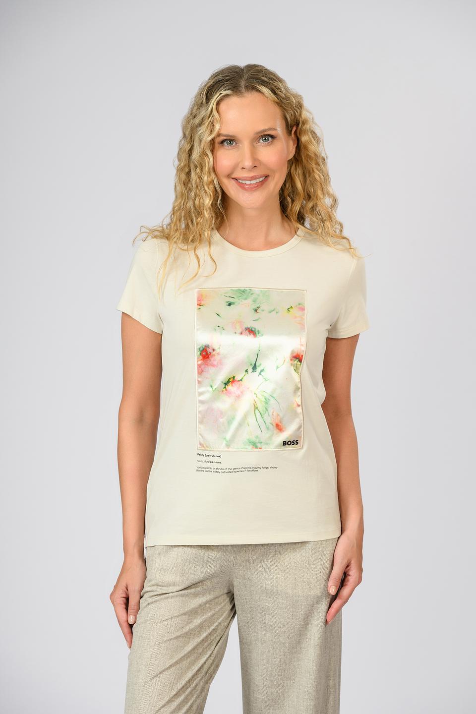 Футболка Boss Black с цветочным принтом