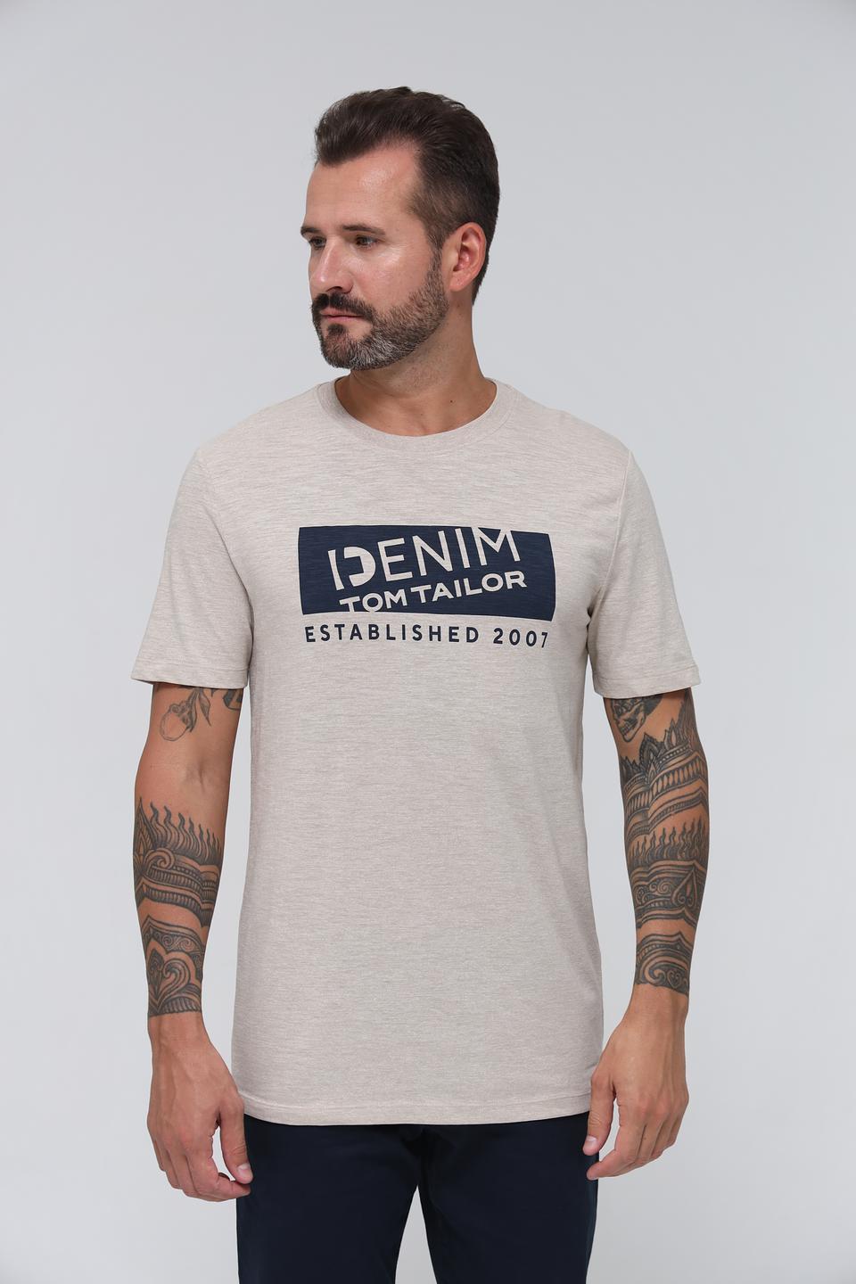 Футболка Tom Tailor denim бежевая