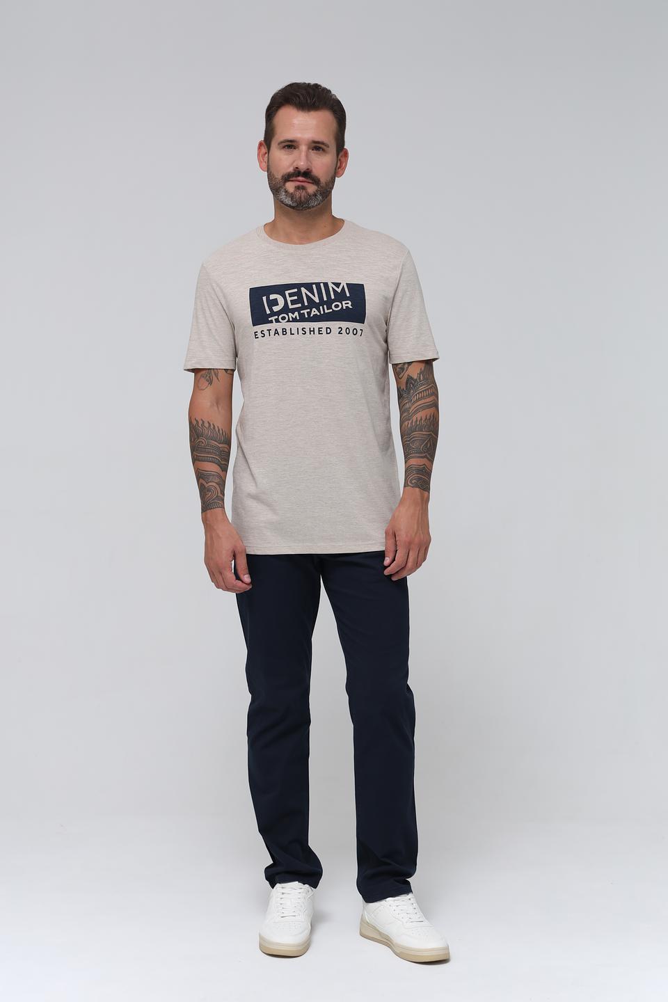 Футболка Tom Tailor denim бежевая