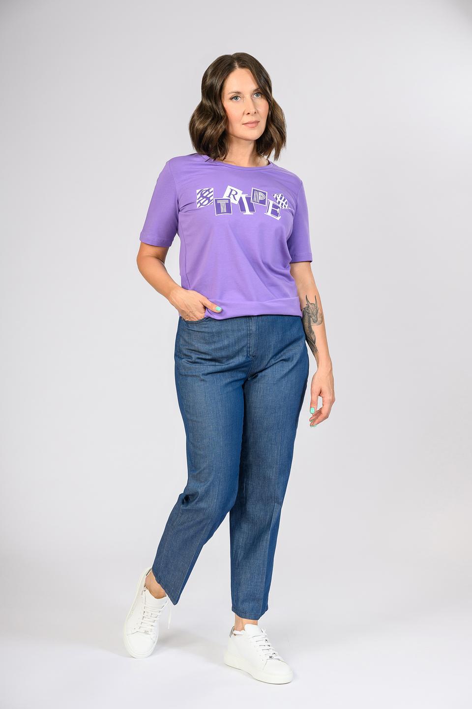 Футболка Persona N.O.W. жен. с принтом LIFE фиолетовая