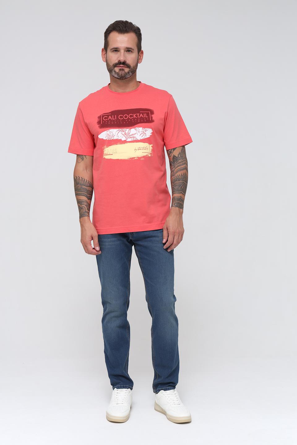 Футболка Tom Tailor Красная с Принтом Cali Cocktail