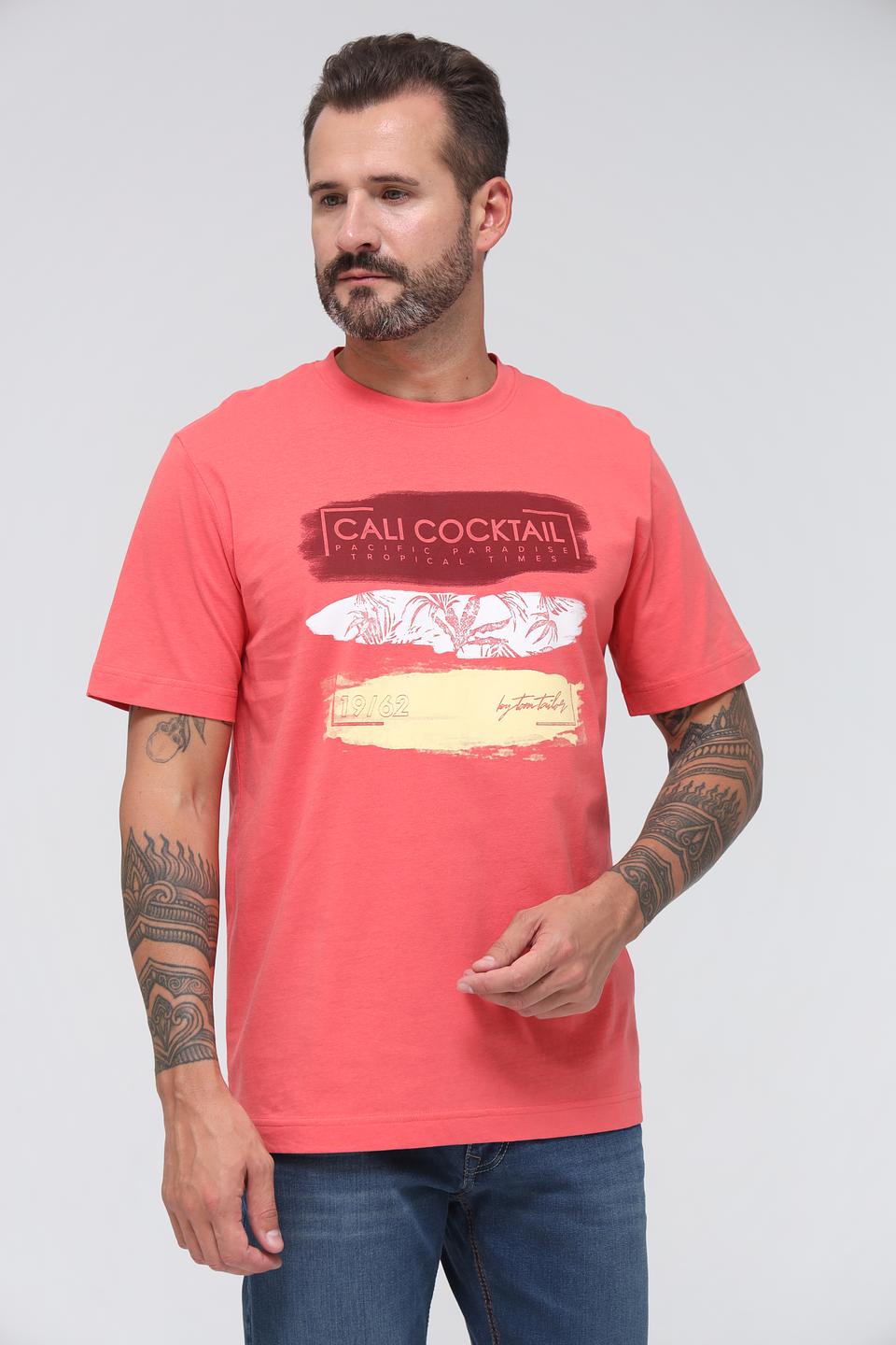 Футболка Tom Tailor Красная с Принтом Cali Cocktail