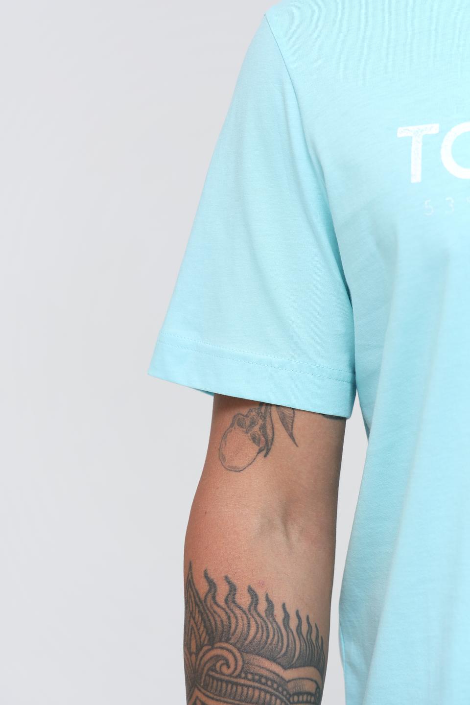 Футболка Tom Tailor голубая с логотипом