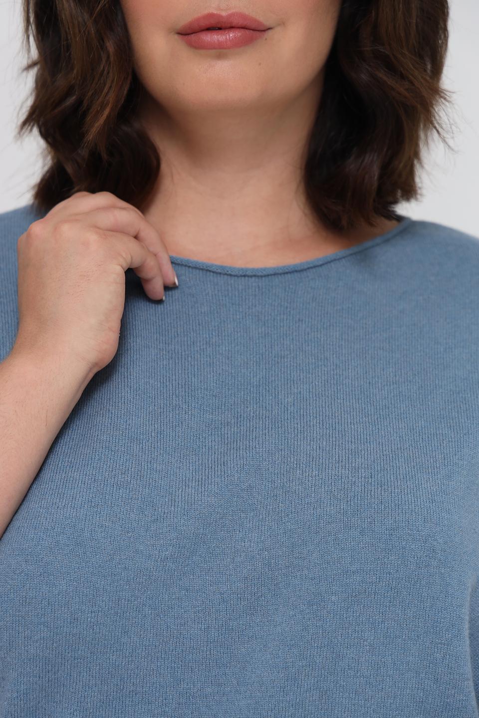 Пуловер Luisa Cerano голубой с коротким рукавом