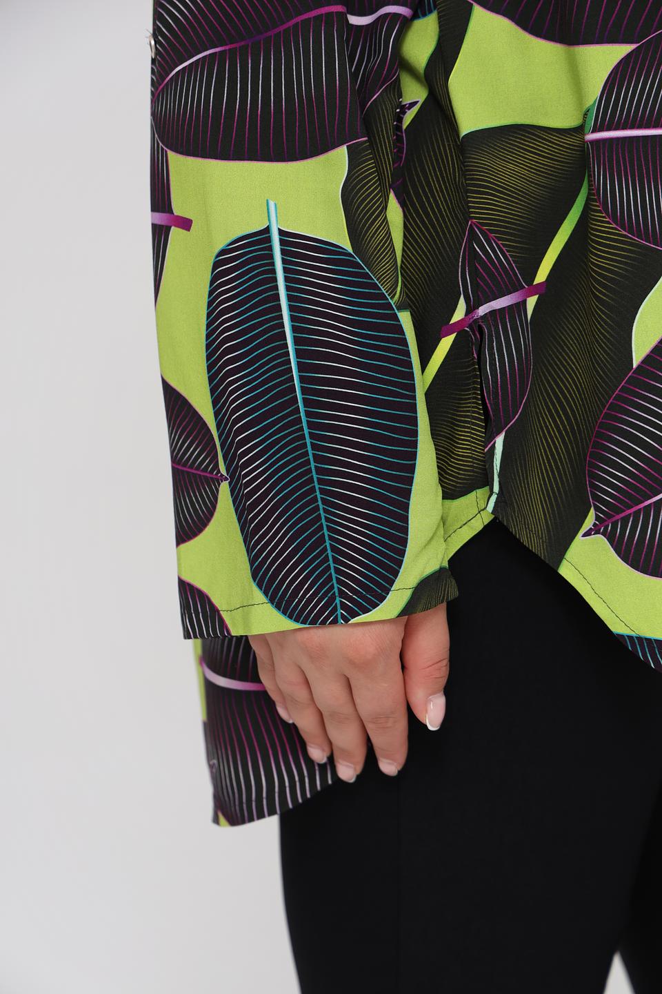 Блуза Doris Streich с листьями лайм